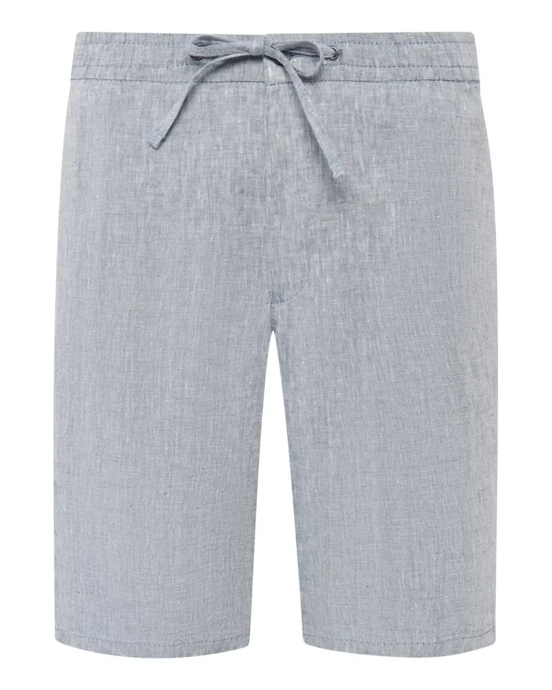 Tom Rusborg Sommerliche Leinenshorts mit Kordelzug in Blau