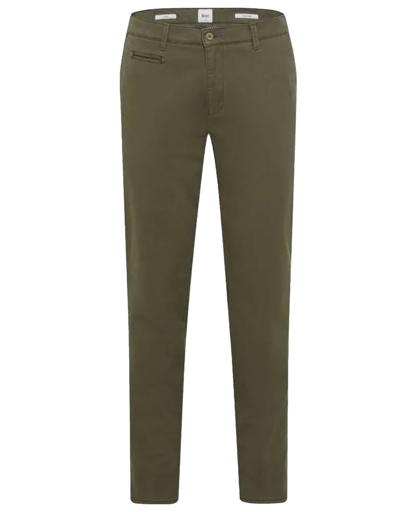 Brax Chino Fabio mit Struktur und Stretch, Modern Fit in Oliv