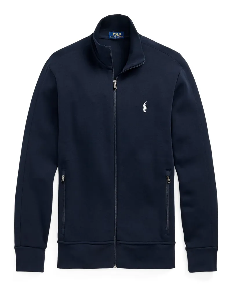 Ralph Lauren Sweatjacke mit Logo-Aufnäher und Reißverschlusstaschen in Marine