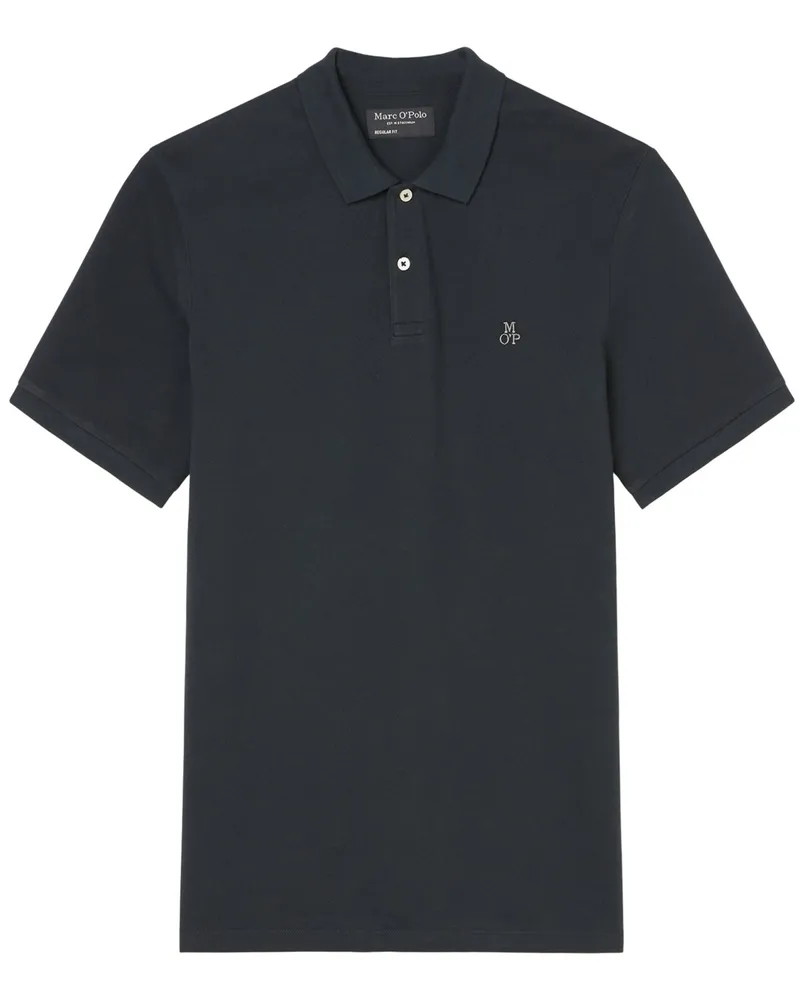 Marc O'Polo Piqué-Poloshirt mit Logo-Stickerei in Marine