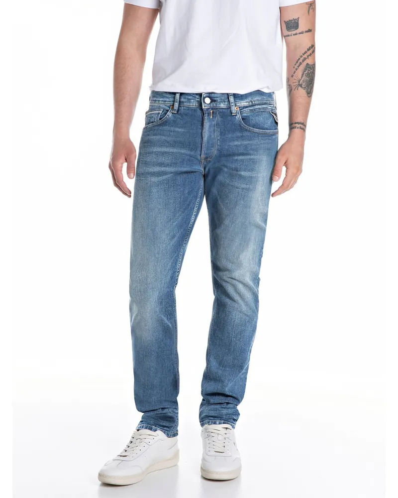 Replay Jeans Grover mit Stretchanteil, Straight Fit in Hellblau