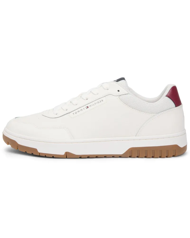 Tommy Hilfiger Sneaker aus Glattleder mit Label-Schriftzug in Weiß