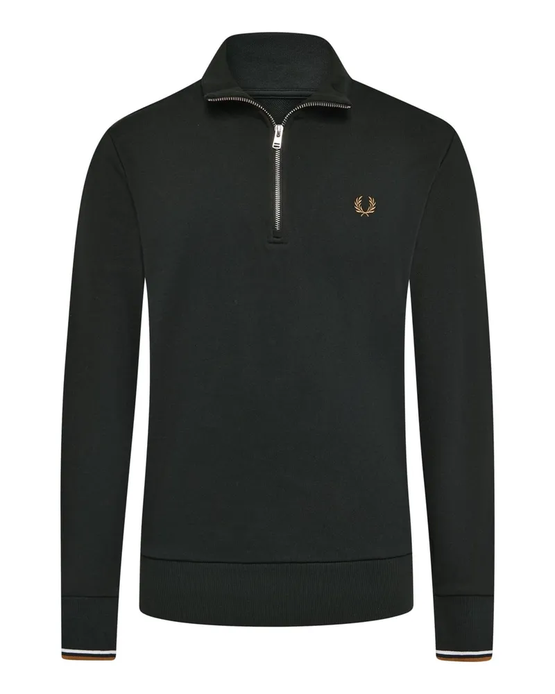 Fred Perry Sweat-Troyer mit Logo-Stickerei in Dunkelgrün