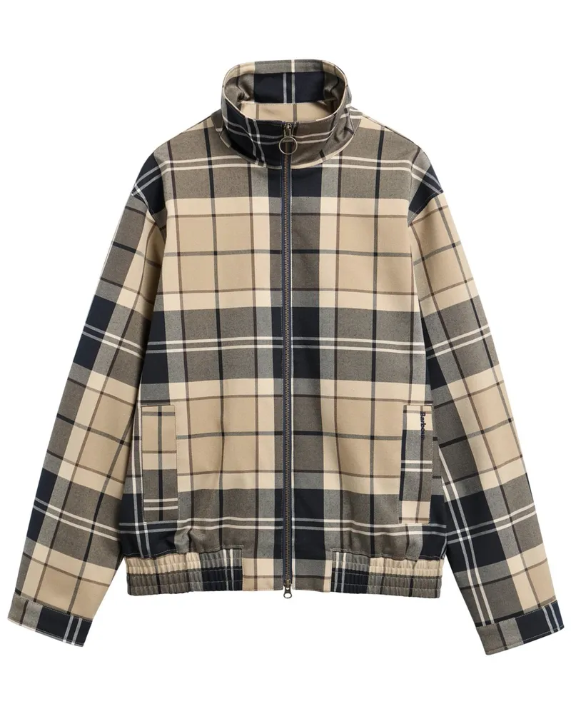 Barbour Wasserabweisender Blouson Tartan Showerproof mit Stretch in Beige