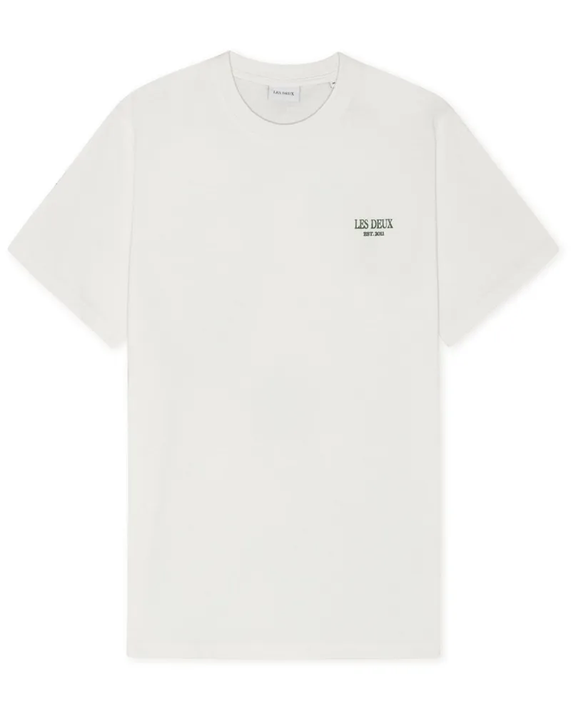 LES DEUX T-Shirt mit beidseitigem Print, Regular Fit in Weiß