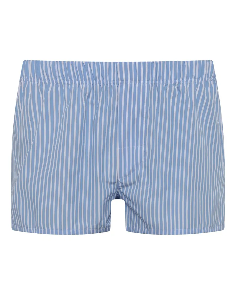 Novila Boxershorts aus Baumwolle mit Streifenmuster in Hellblau