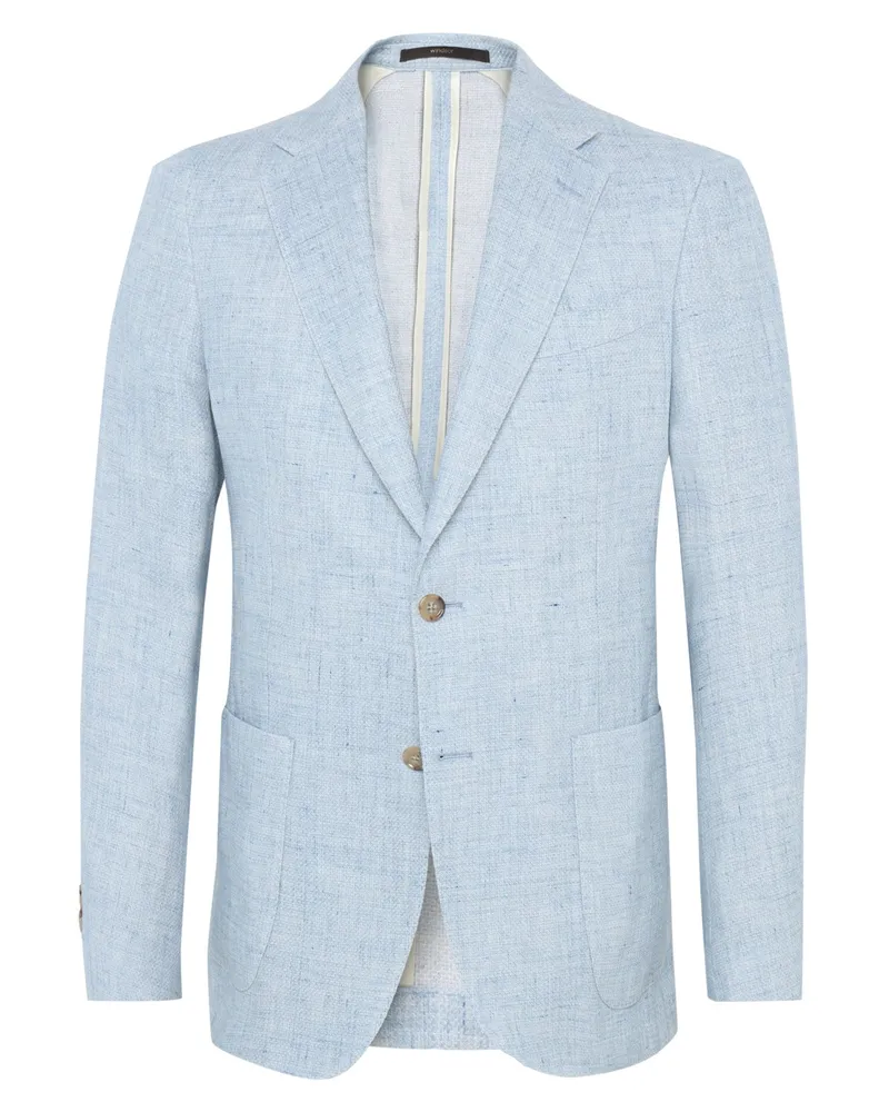windsor. Einreiher-Sakko aus einem Leinen-Baumwolle-Mix in Hellblau