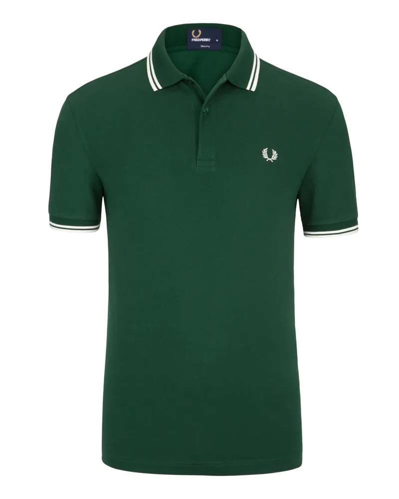 Fred Perry Poloshirt, Slim Fit in Grün