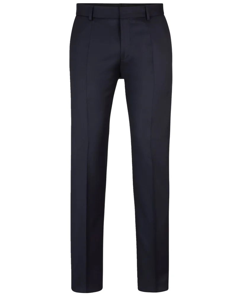 HUGO BOSS Anzughose aus Schurwolle, Slim Fit in Marine