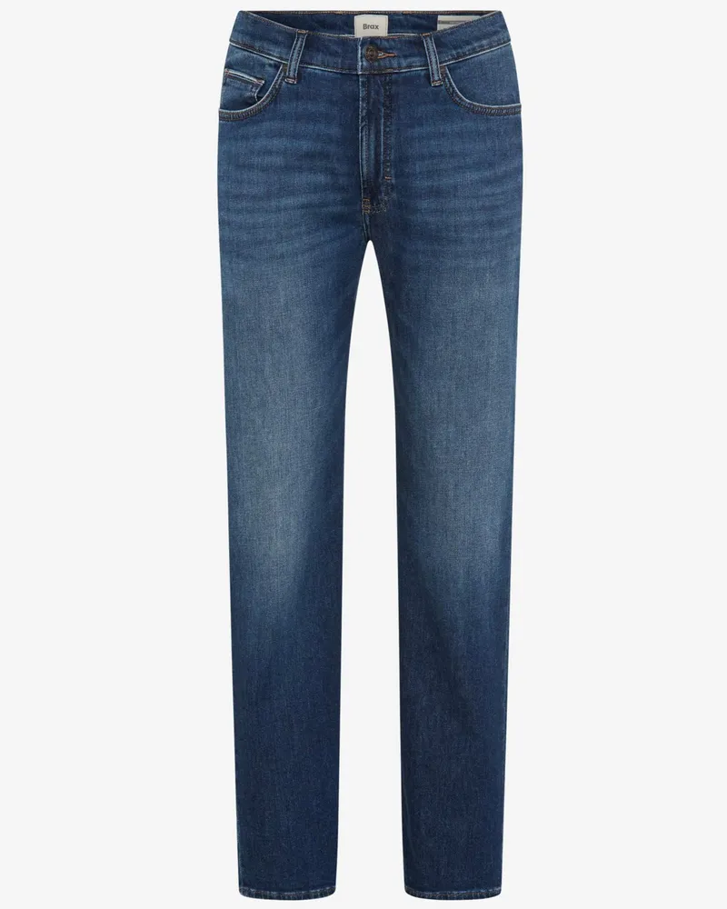Brax Jeans Clint mit Stretch und Waschung, Relaxed Fit in Denim