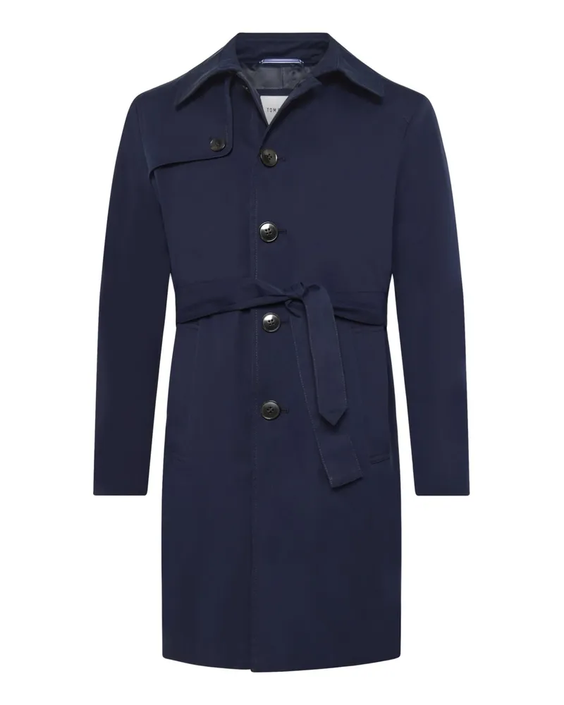 Tom Rusborg Leichter Trenchcoat aus einem Baumwollmischgewebe in Marine
