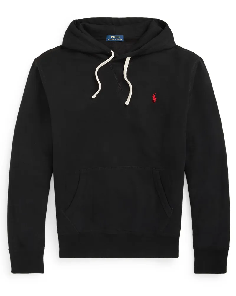 Ralph Lauren Hoodie aus einem Baumwollgemisch mit Logo-Stickerei in Schwarz