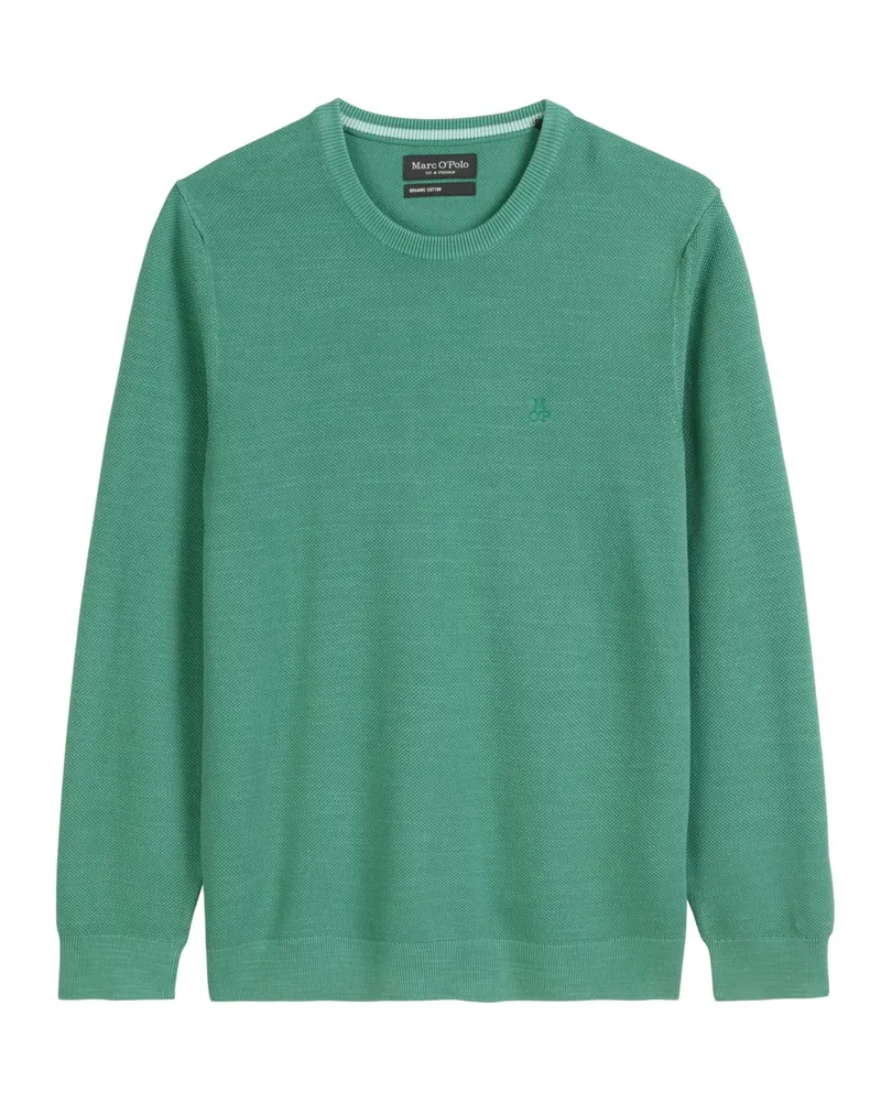 Marc O'Polo Pullover aus Baumwollstrick mit Reiskorn-Struktur in Mint