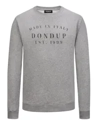 Dondup Sweatshirt mit gedrucktem Label-Schriftzug Mittelgrau