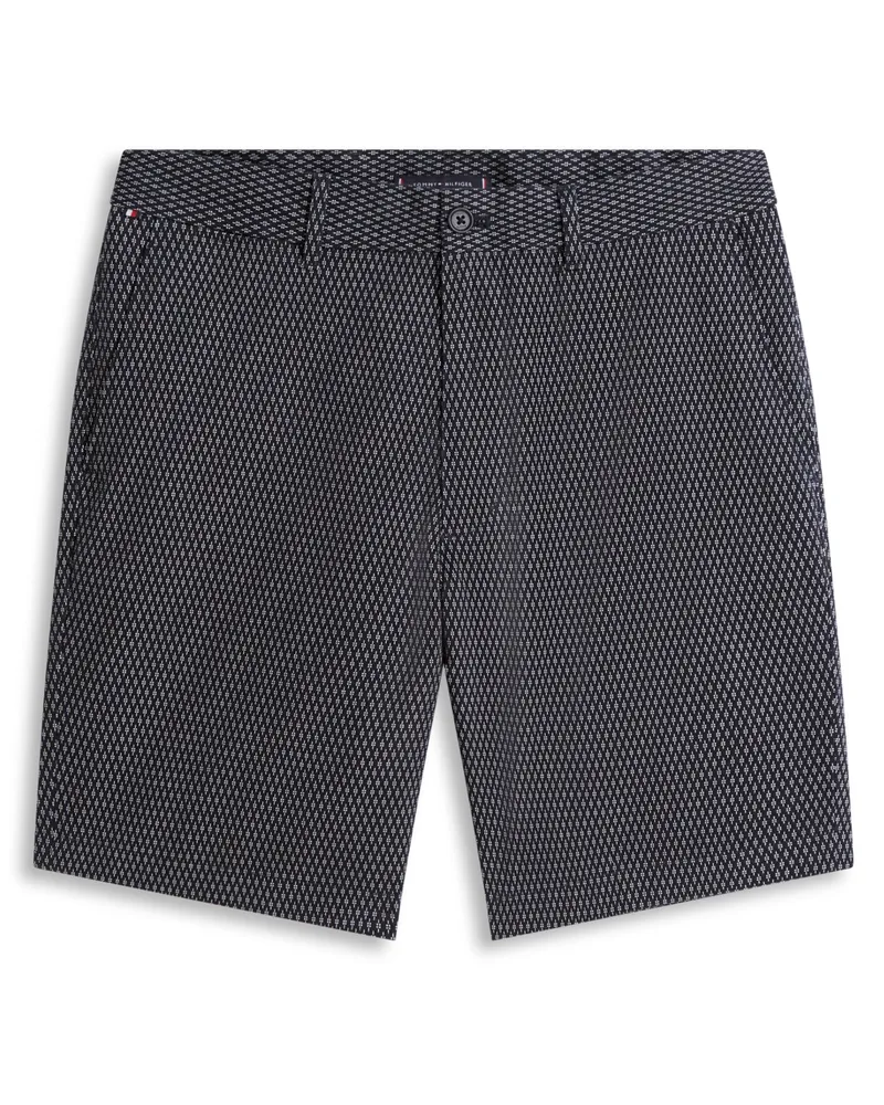 Tommy Hilfiger Chino-Shorts Dover mit Kleinmuster, Regular in Marine