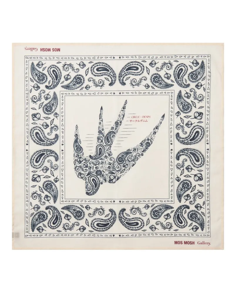 Mos Mosh Leichtes Halstuch aus Baumwolle mit Print in Natur