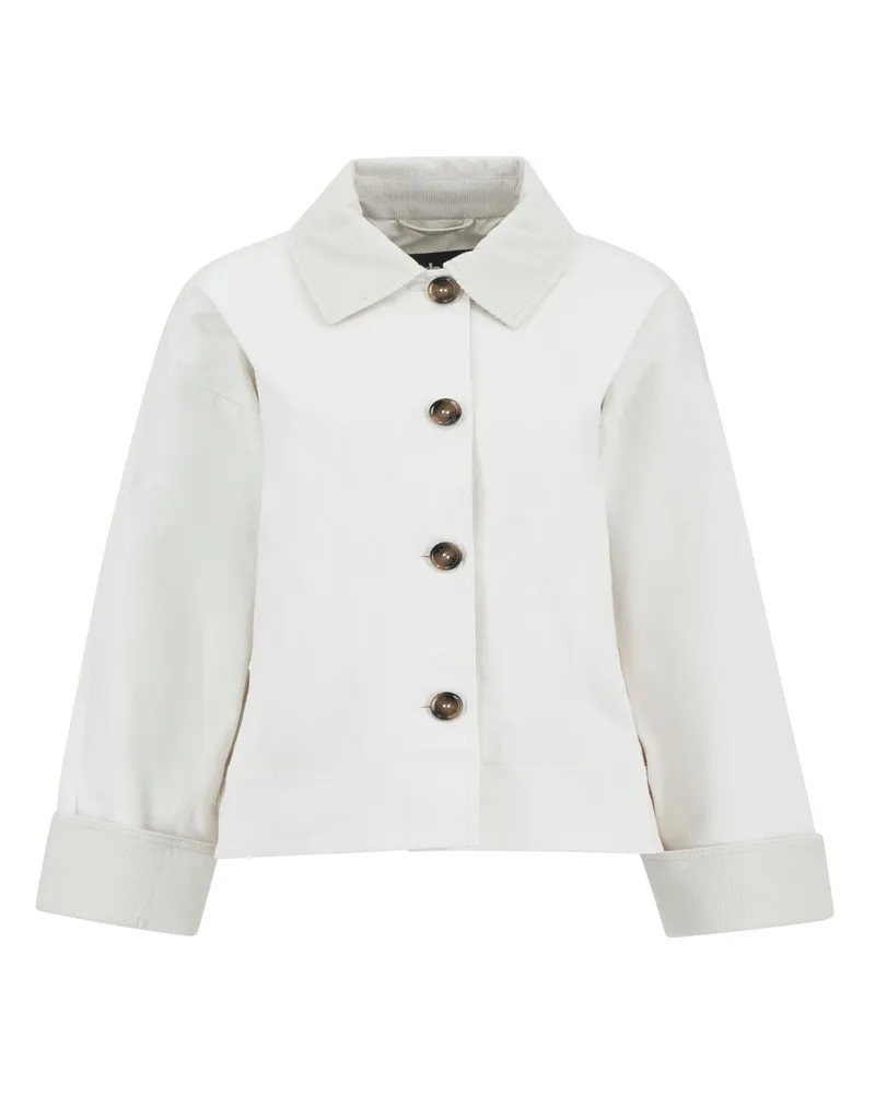 Barbour Damen-Freizeitjacke Abbey mit Cord-Abschlüssen in Offwhite