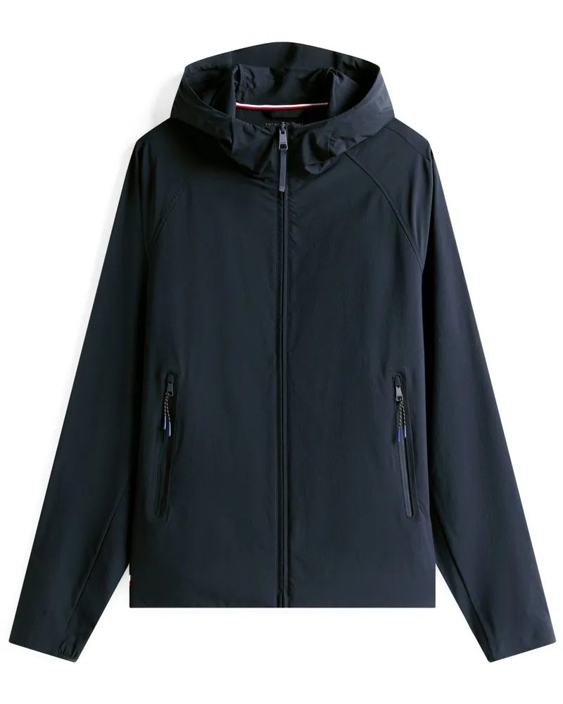 Tommy Hilfiger Leichte und wetterfeste Jacke mit Kapuze und Rückenschlitz in Marine