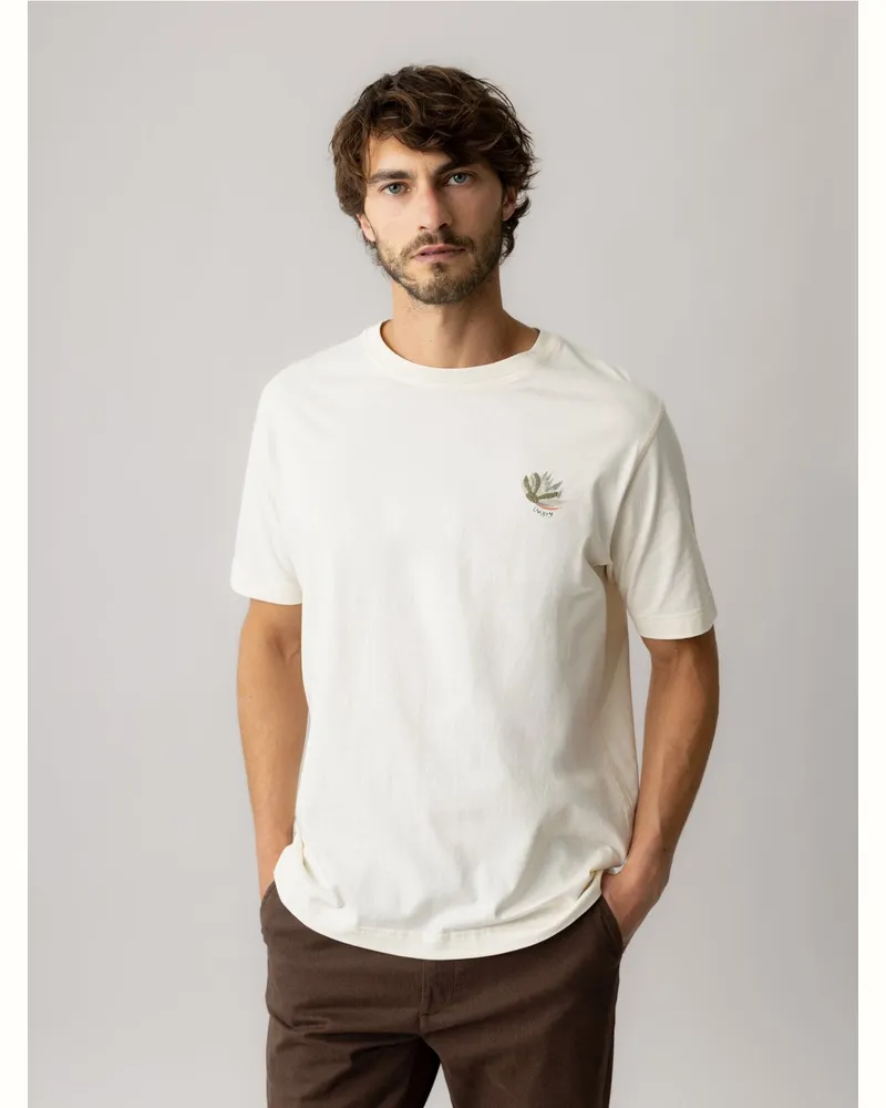 Mos Mosh Leichtes Baumwollshirt mit beidseitigem Print in Offwhite