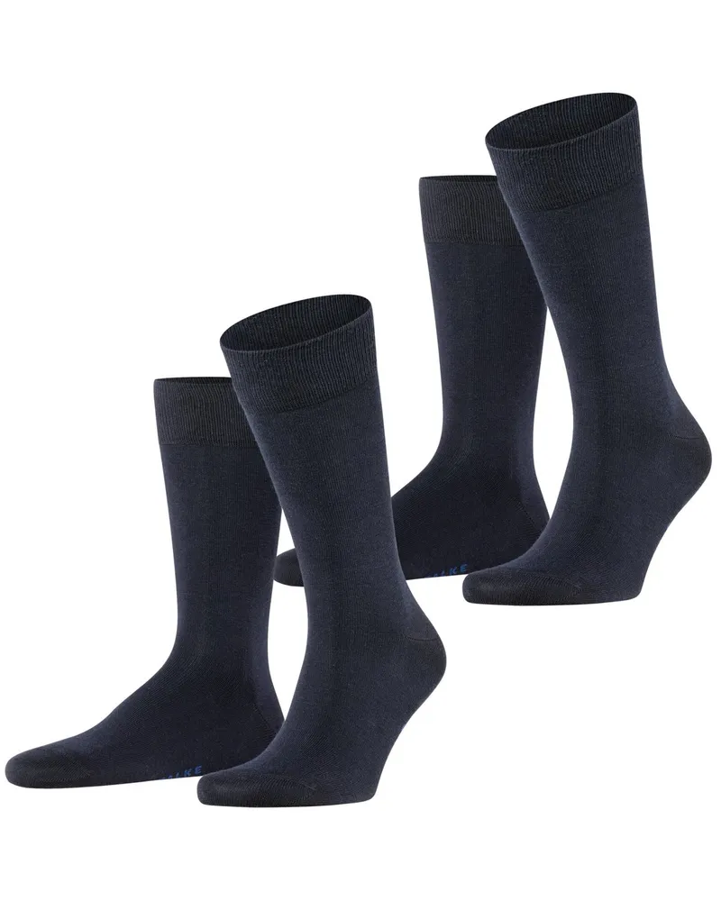 Falke 2er-Pack Socken aus softer Kompakt-Baumwolle in Marine