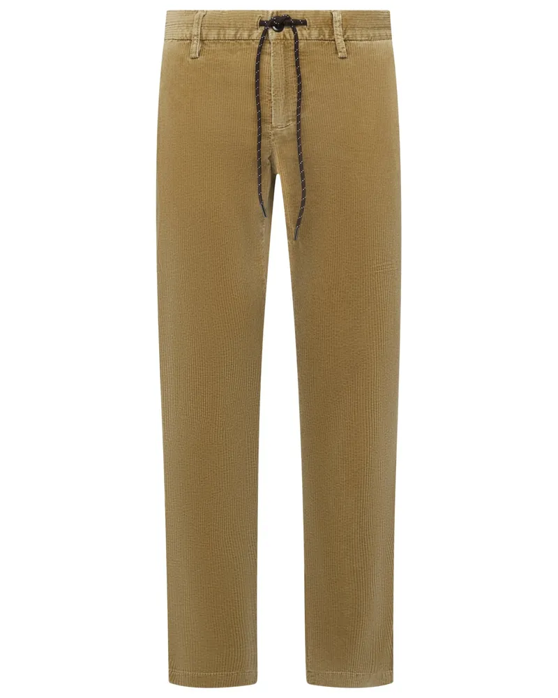 Alberto Cordhose Jump mit Kordelzug und Lyocell-Anteil, Slim fit in Gelb