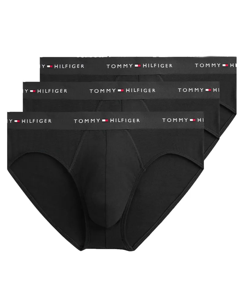 Tommy Hilfiger 3er-Pack Slips mit Stretchanteil in Schwarz