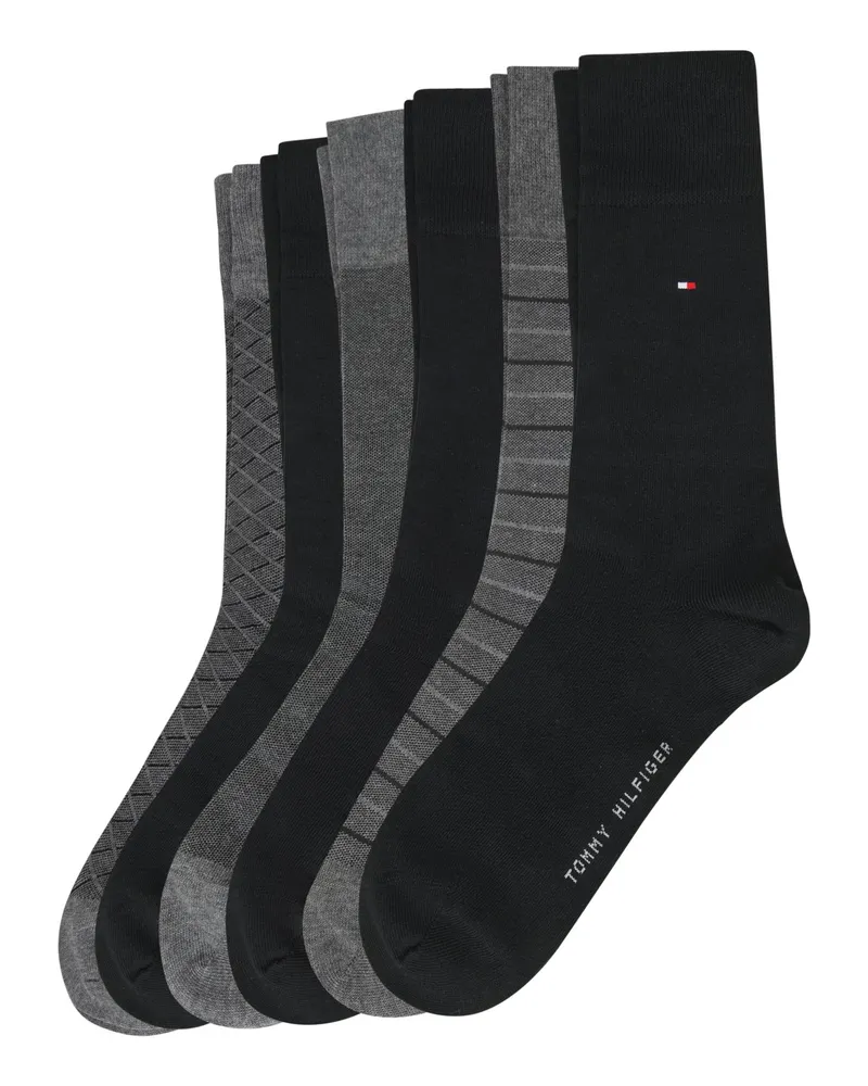 Tommy Hilfiger 6er-Pack Socken aus einem strapazierfähigem Baumwollgewebe in Grau