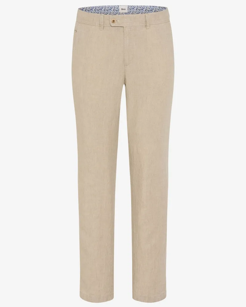 Brax Chino Evans aus Leinen, Regular Fit in Beige