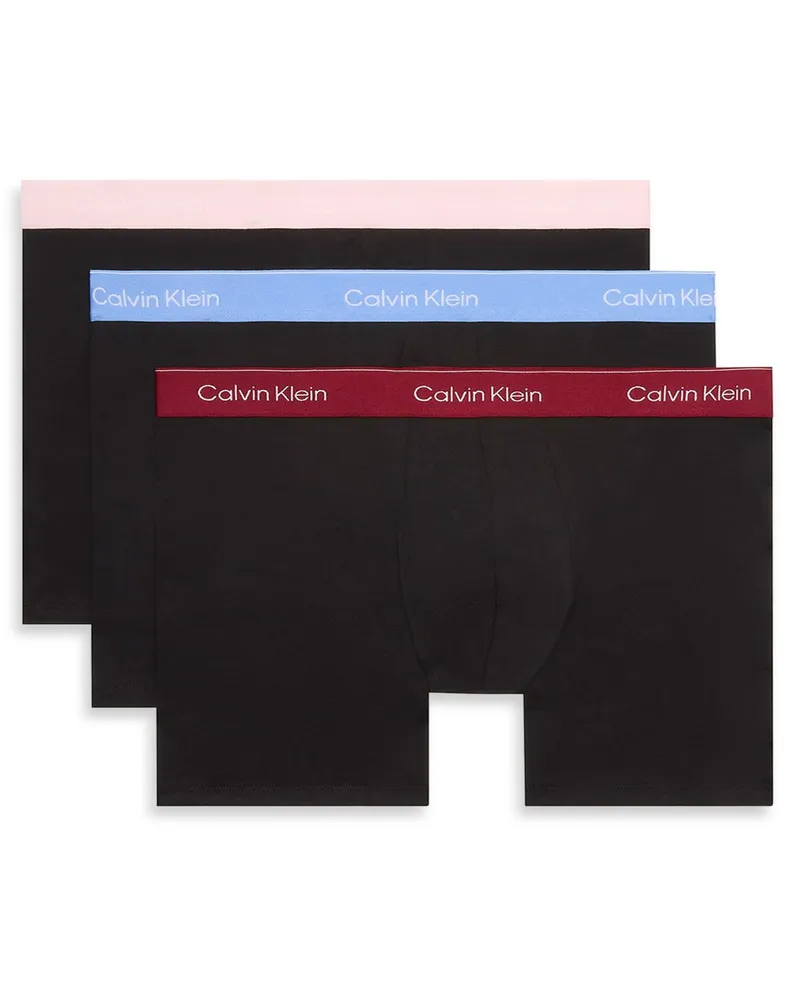 Calvin Klein 3er Pack Stretch Boxer Briefs mit Label-Bund in Schwarz