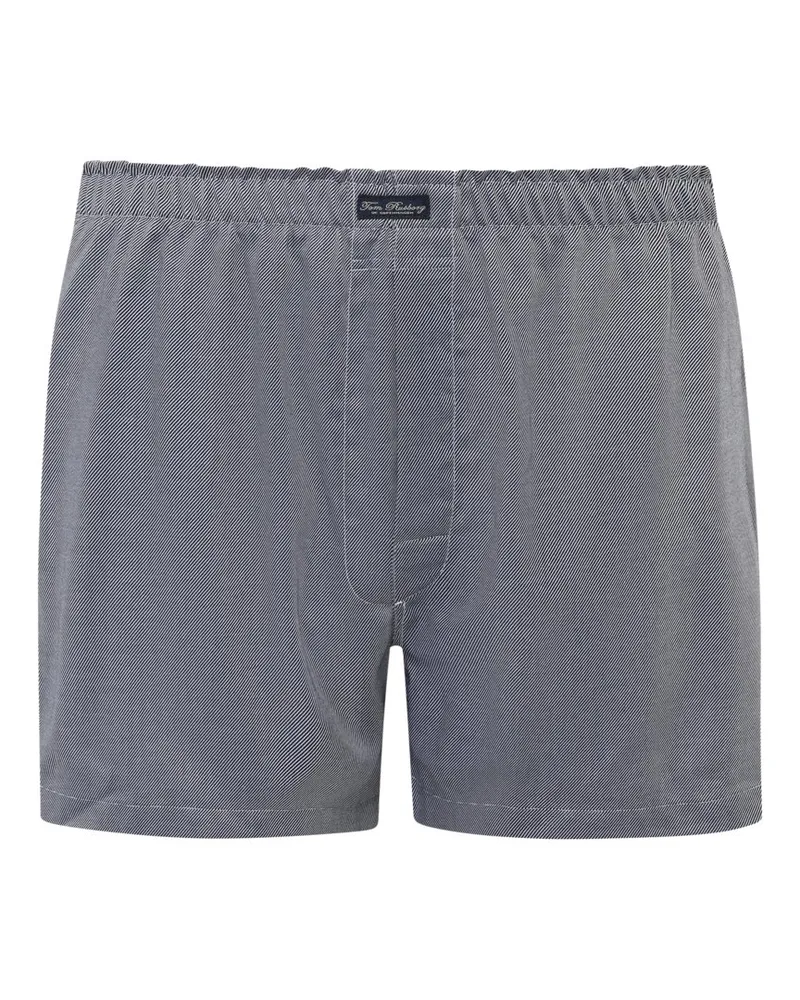 Tom Rusborg Unifarbene Boxershorts aus Baumwolle in Marine