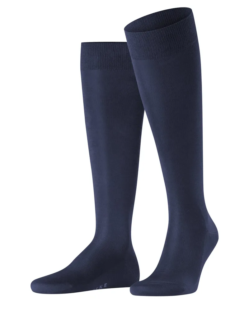Falke Kniestrümpfe Tiago aus Bio-Baumwolle und Stretch in Marine