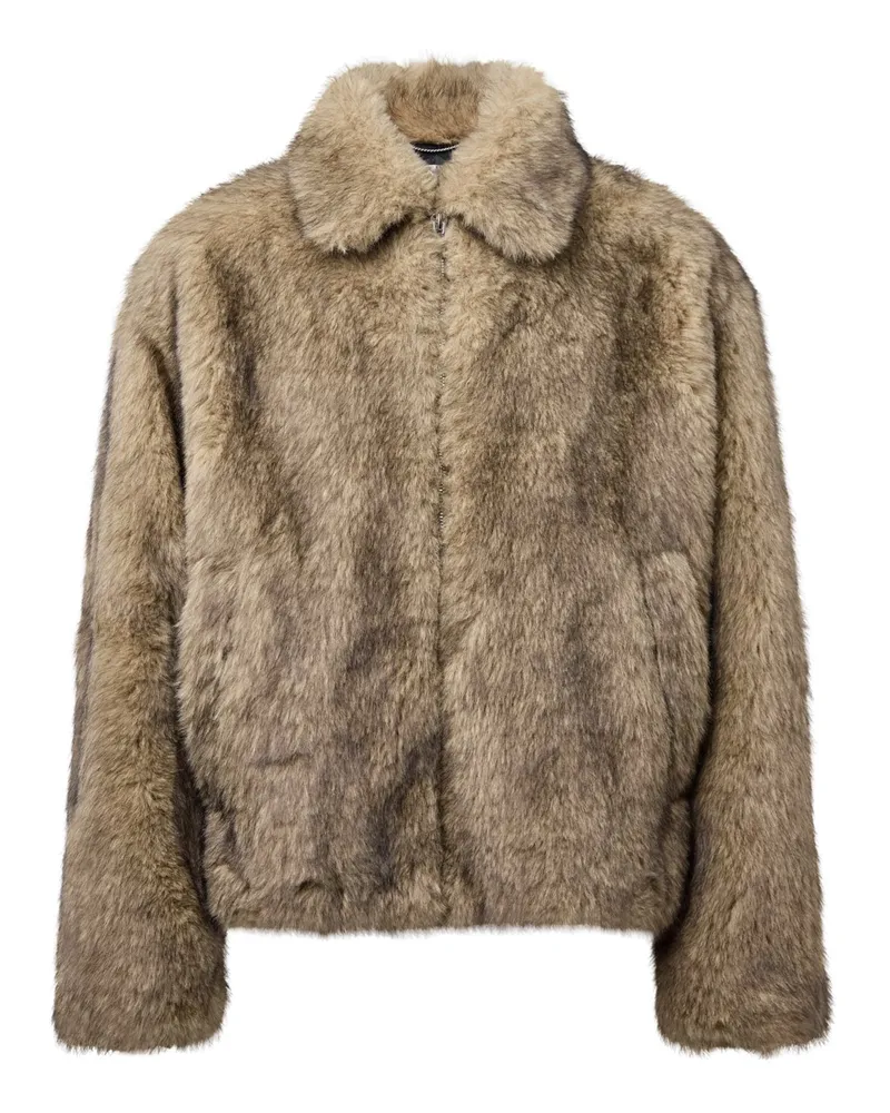 Drykorn Softe Jacke in Kunstpelz-Qualität in Beige