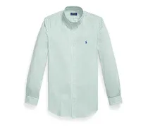 Leichtes Baumwollhemd mit Blockstreifen, Custom Fit in