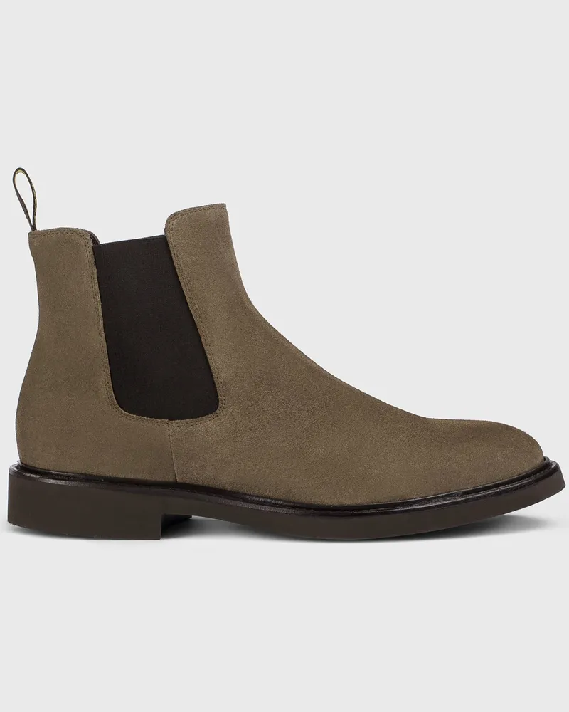 Doucal´s Chelsea Boots aus softem Veloursleder in Hellbraun