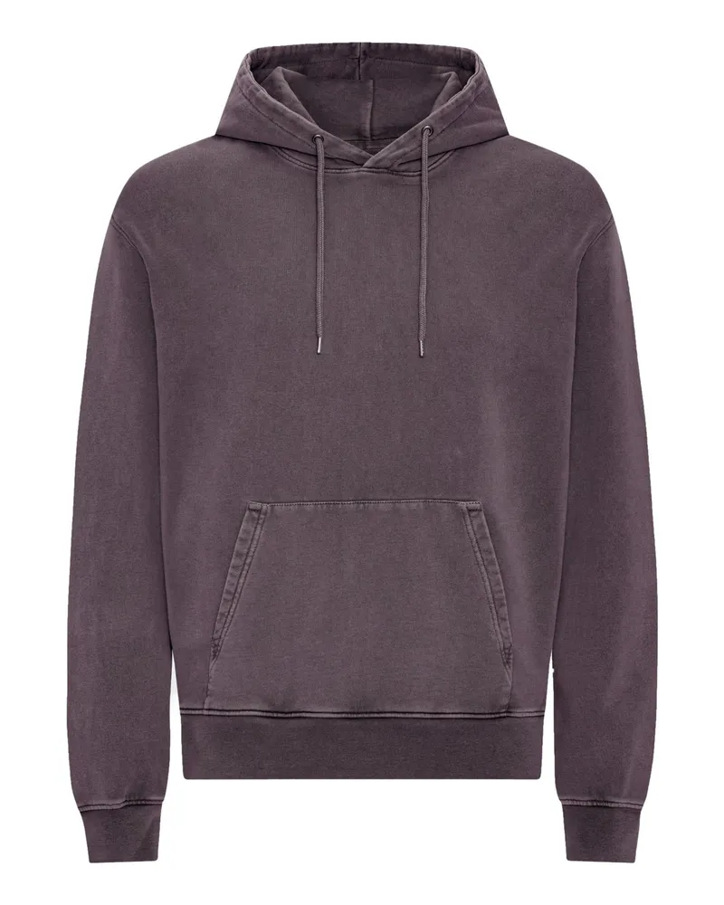 COLORFUL STANDARD Hoodie aus Bio-Baumwolle im Washed-Look in Berry