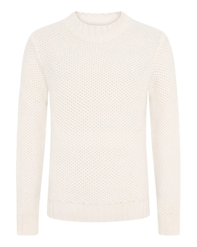 van Laack Softer Rollkragenpullover aus einem Wolle-Kaschmir-Mix in Offwhite