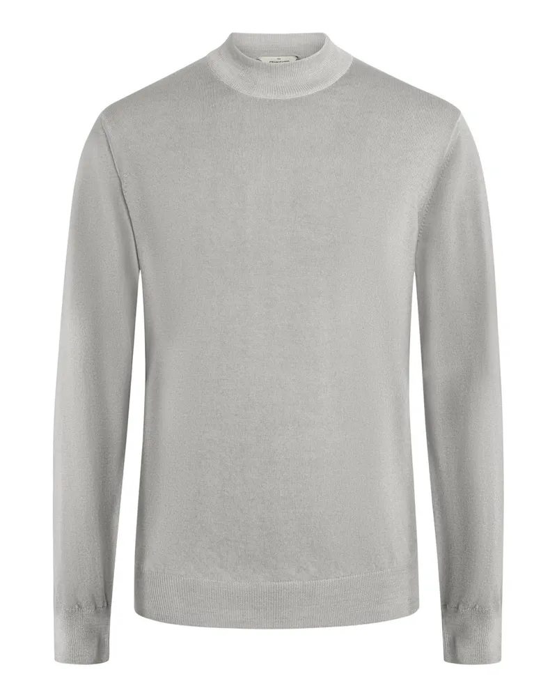 Gran Sasso Leichter Pullover aus feiner Schurwolle mit Turtleneck in Hellgrau