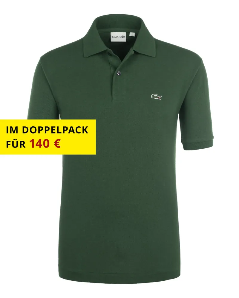 Lacoste Piqué-Poloshirt Slim Fit PH4012, mit kleiner Krokodil-Stickerei in Oliv