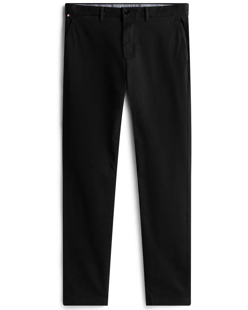 Tommy Hilfiger Bügelleichte Flex-Chino, Relaxed Tapered Fit in Schwarz