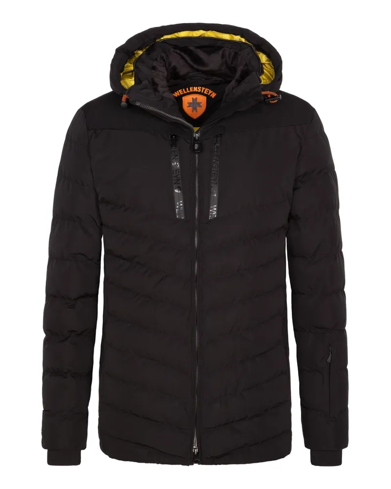 Wellensteyn Wattierte Steppjacke mit Kapuze und SORONA®AURA-Isolierung in Schwarz