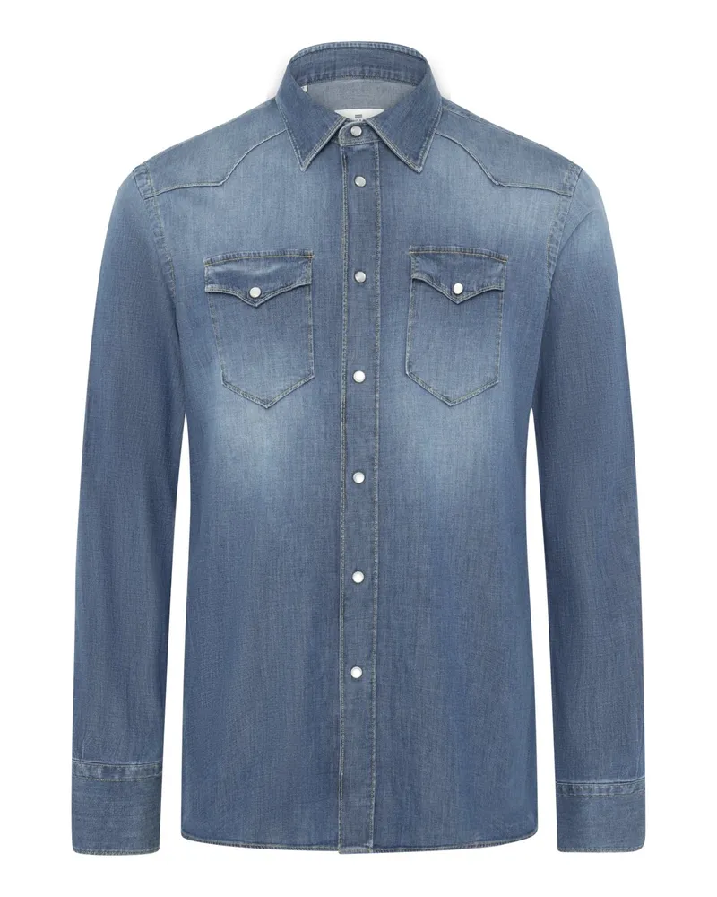 Alessandro Gherardi Jeanshemd mit dezenter Waschung und Stretchanteil in Denim