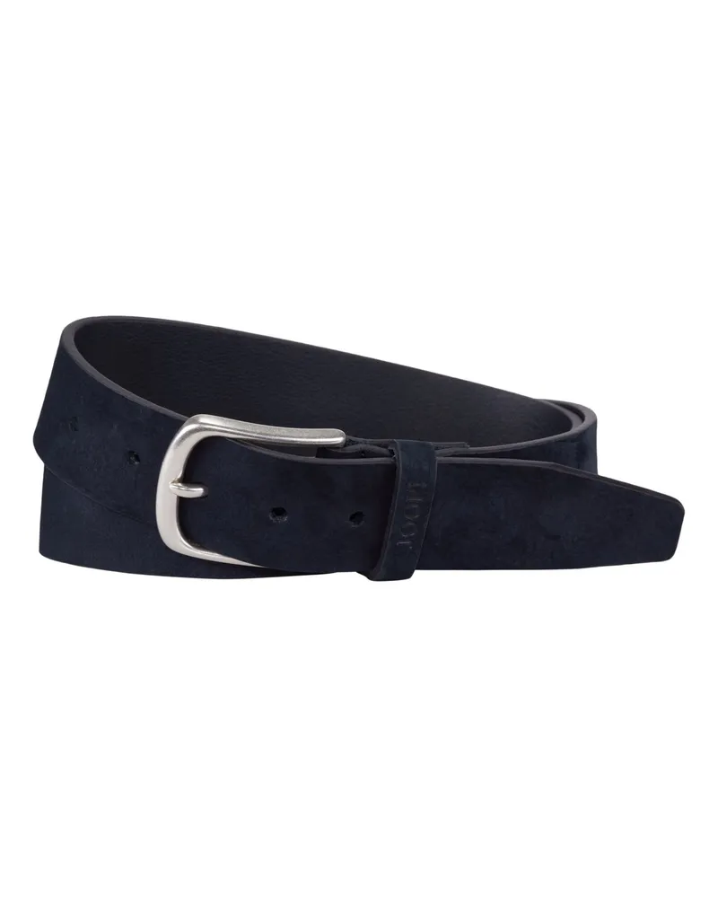 JOOP! Casual Gürtel aus Veloursleder mit Label-Gravur in Marine