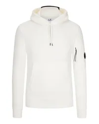 C.P. Company Hoodie mit Logo-Patch am Ärmel Weiß