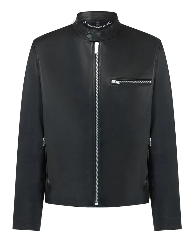 Belstaff 1970er-Jahre inspirierte Track Racer Lederjacke in Schwarz