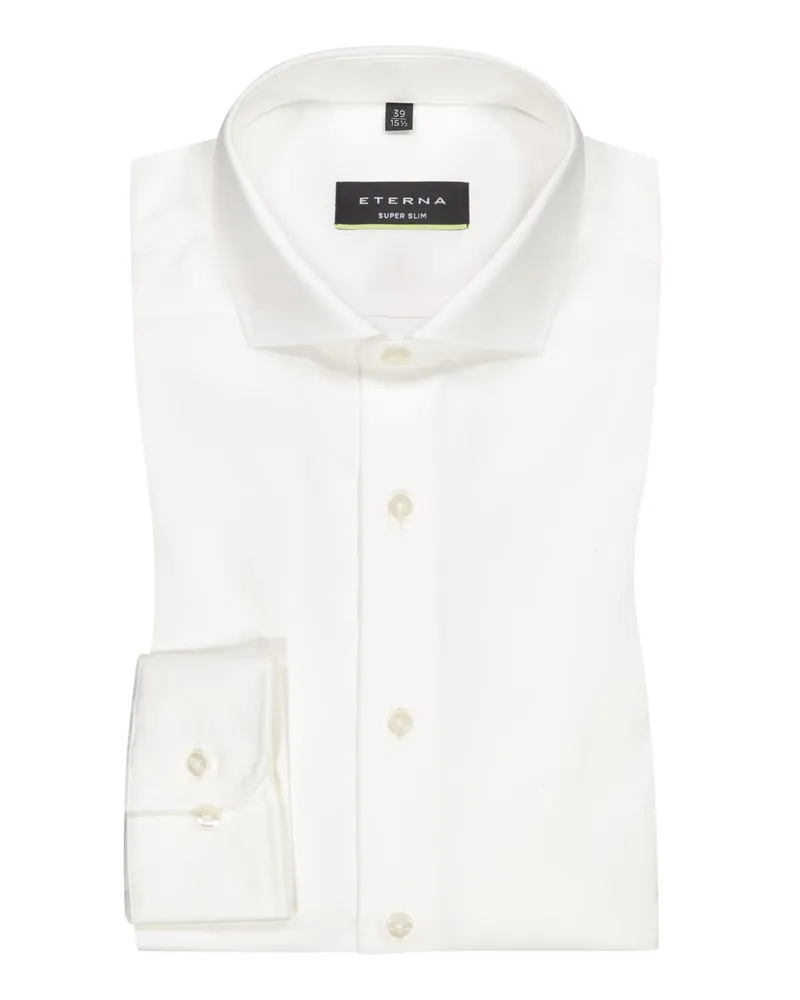 Eterna Hemd, Super Slim Fit in Offwhite