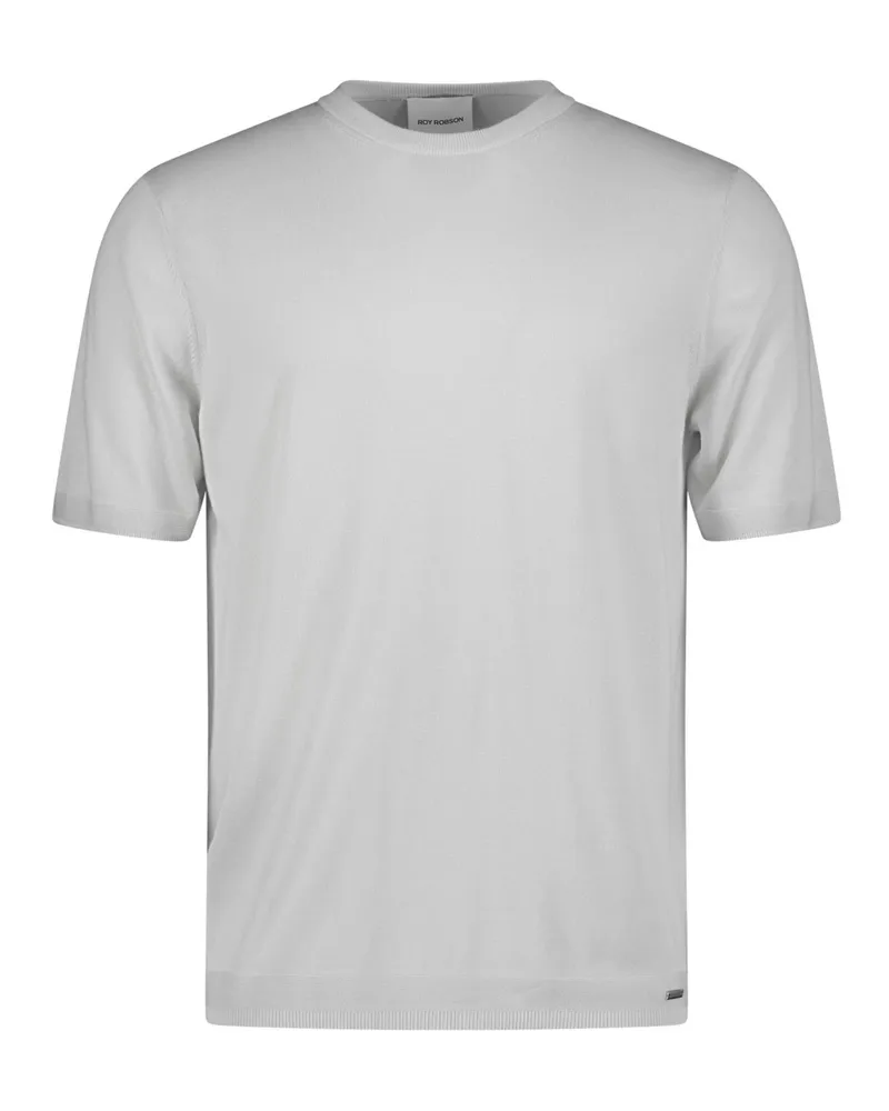 Roy Robson Strick-T-Shirt aus einem Baumwoll-Mix in Offwhite