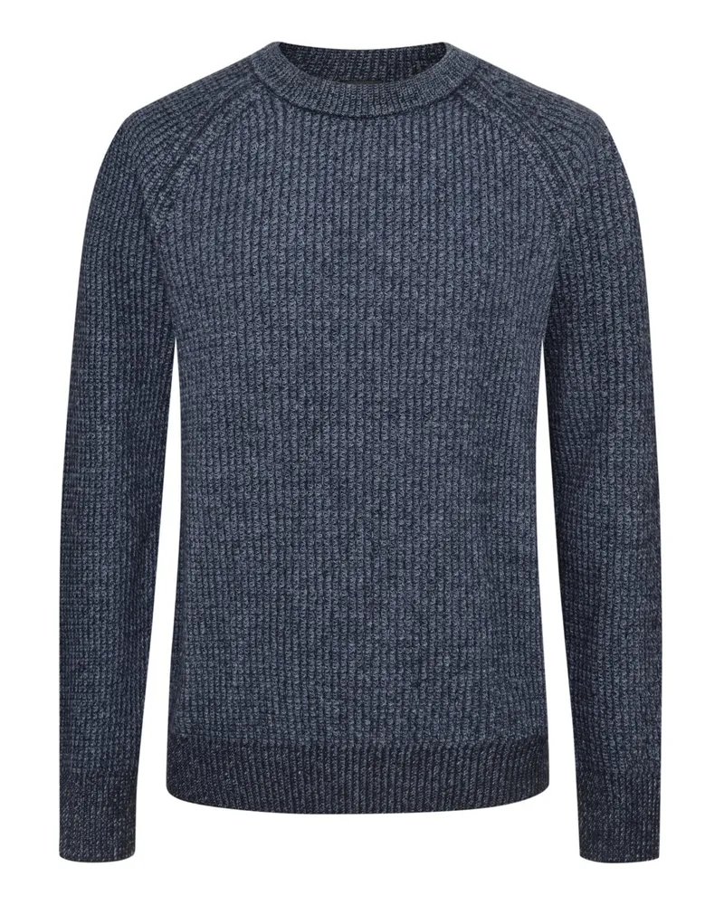 HUGO BOSS Leichter Pullover aus einem Woll-Mix mit Raglanärmeln in Marine
