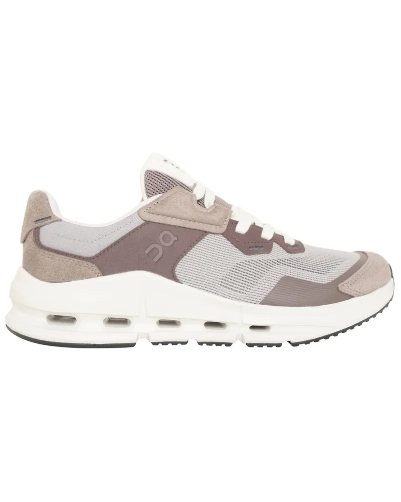 ON Ultraleichter Cloudnova Rift-Sneaker aus einem Materialmix in Braun