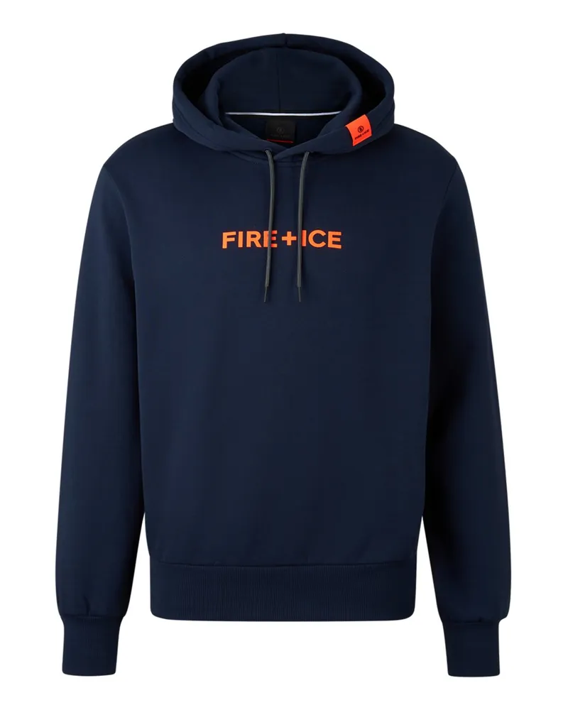Bogner Fire & Ice Hoodie Covell aus Baumwolle mit Label-Print in Marine