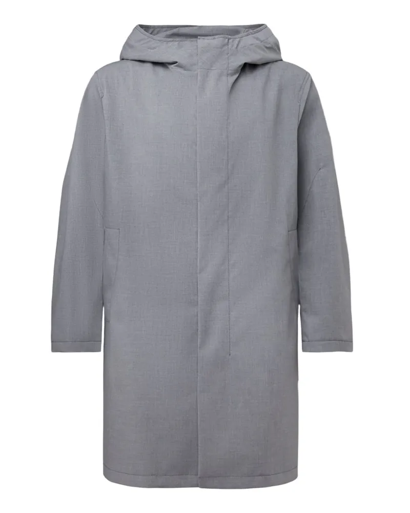 Drykorn Sportlicher Mantel Naukano mit Kapuze aus Techno-Viskose in Grau